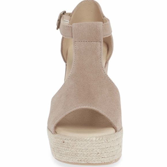 Cordani Elisa Taupe Suede Wedge Platform Espadrille Sandals MADE in SPAIN sz 39 - Picture 3 of 9